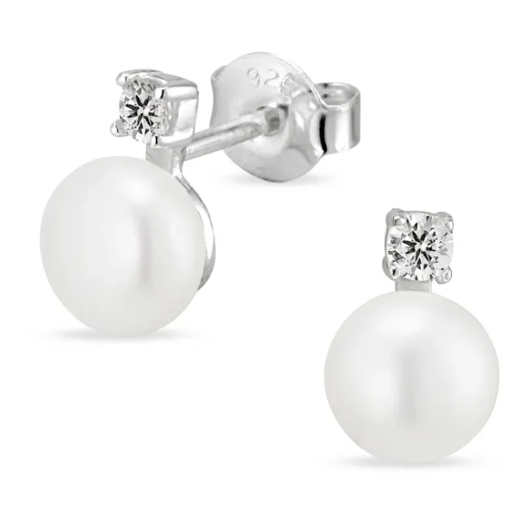 Perle Ohrringe in Silber