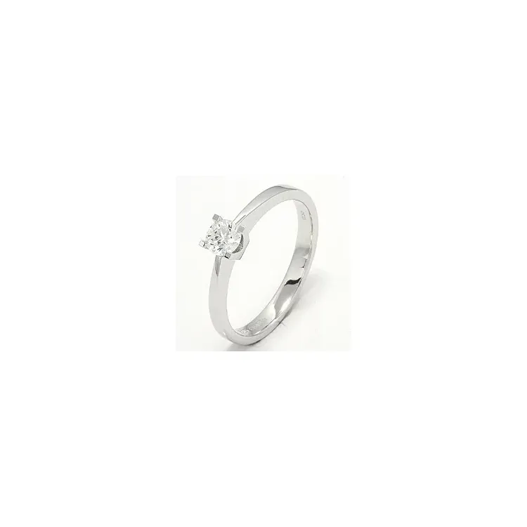 Einfacher Diamant Weißgoldring in 14 Karat Weißgold 0,30 ct