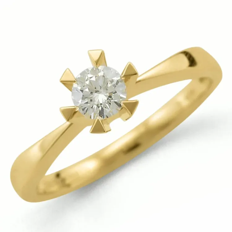 0,30 ct Diamant Solitärring in 14 Karat Gold 0,30 ct
