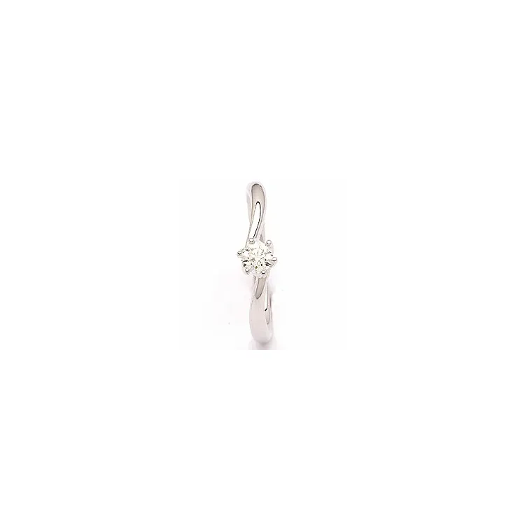 Einfacher diamant weißgoldring in 14 karat weißgold 0,20  ct