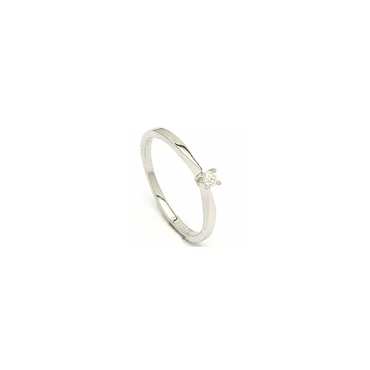 Elegant diamant weißgoldring in 14 karat weißgold 0,05 ct