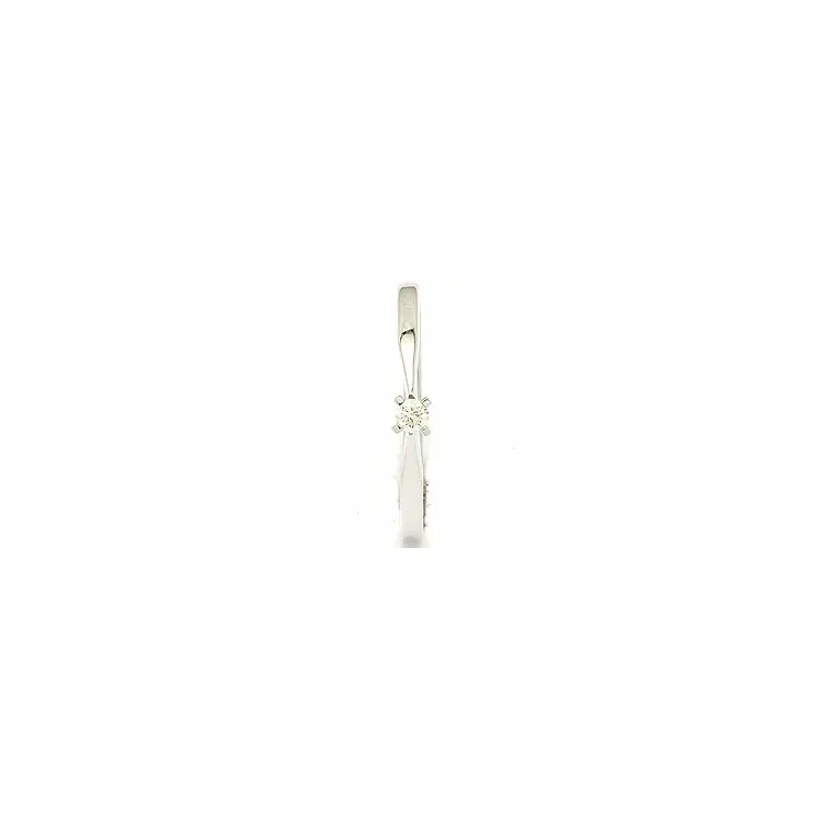 Elegant diamant weißgoldring in 14 karat weißgold 0,05 ct