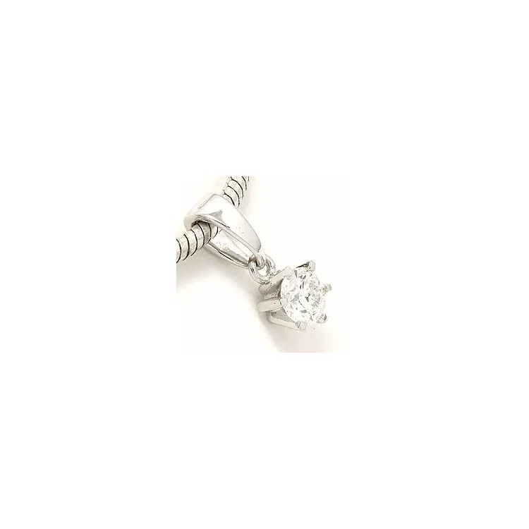 Diamant Anhänger in 14 karat Weißgold 0,20 ct