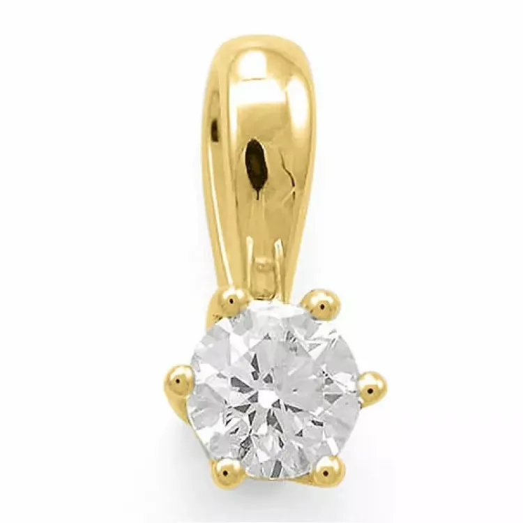 0,30 ct lab grown Diamant Solitäranhänger in 14 karat Gold 0,30 ct