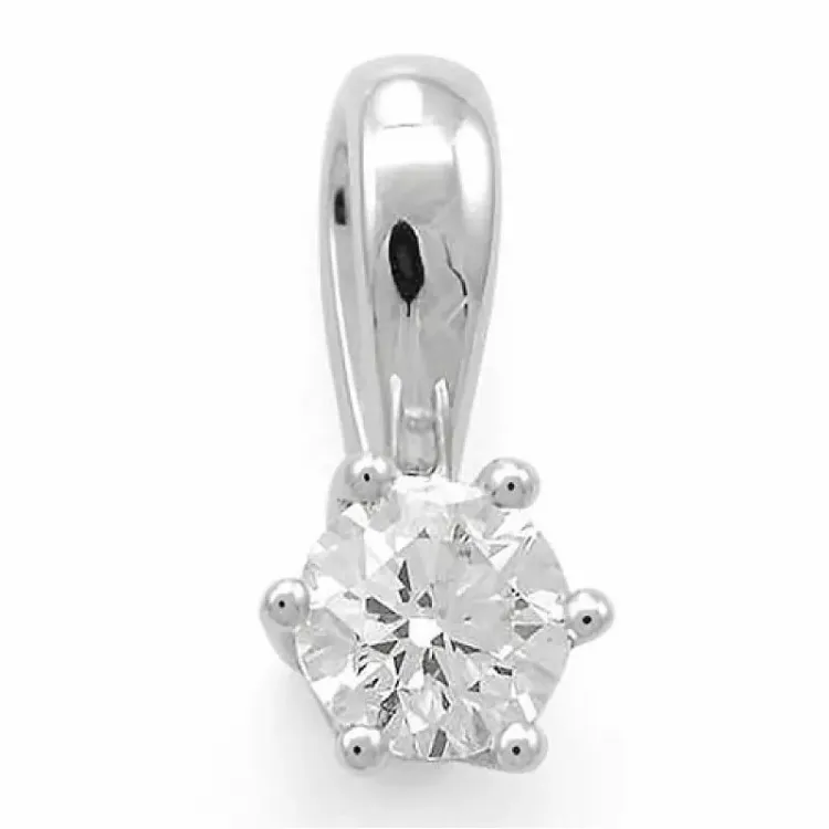 0,30 ct lab grown Diamant Solitäranhänger in 14 karat Weißgold 0,30 ct