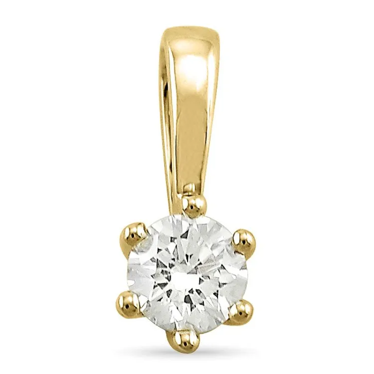 0,30 ct lab grown Diamant Solitäranhänger in 14 karat Gold 0,30 ct