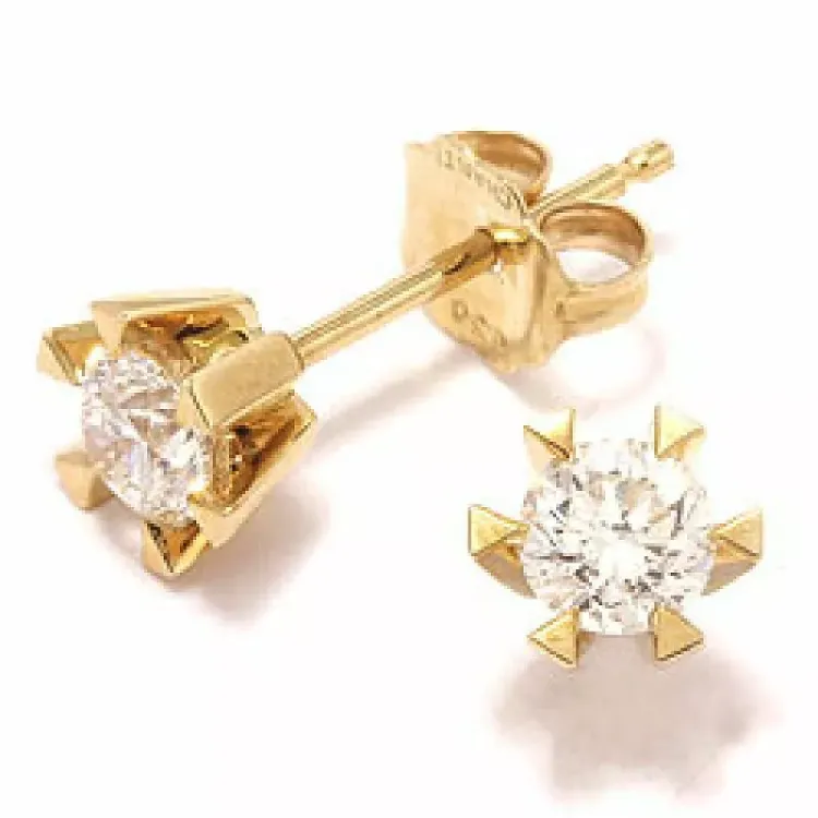 2 x 0,30 ct solitärohrstecker aus 14 karat gold