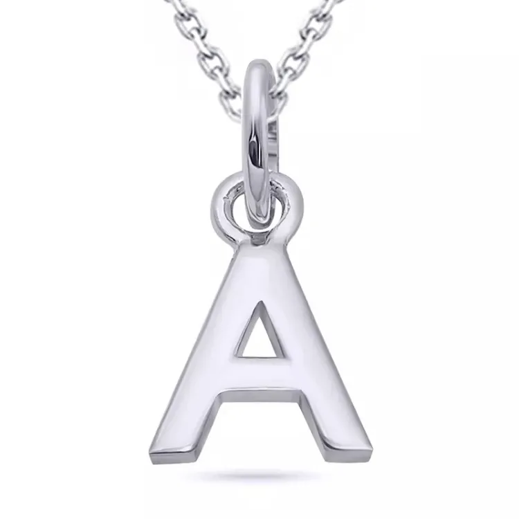 buchstab a Halskette aus Silber und Anhänger aus vergoldetem Sterlingsilber - My Letter