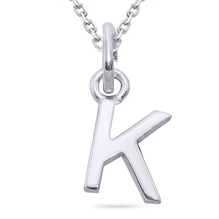 buchstab k Halskette aus Silber und Anhänger aus Silber - My Letter