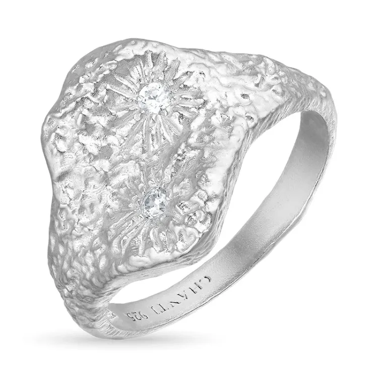 Zirkon Ring aus Silber - Lumé Etched