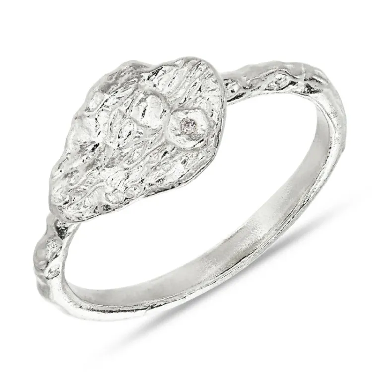 Zirkon Ring aus Silber - Lumé Etched