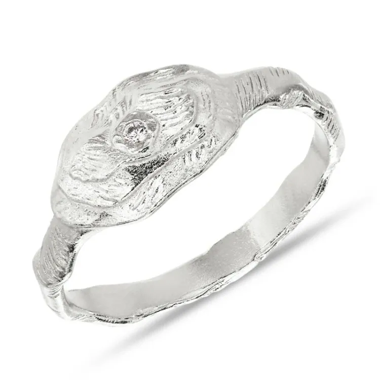Zirkon Ring aus Silber - Lumé Etched