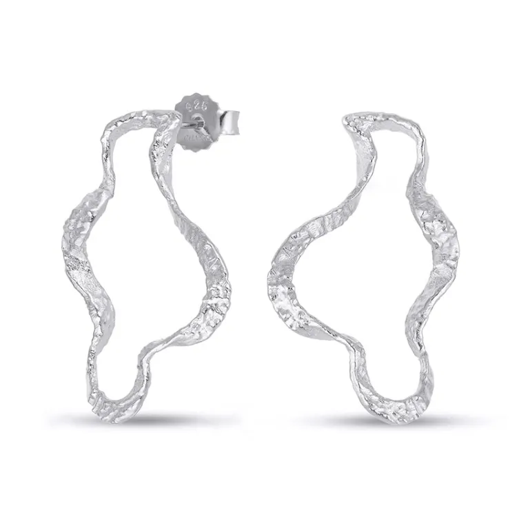 Ohrringe in Silber - Lumé Etched