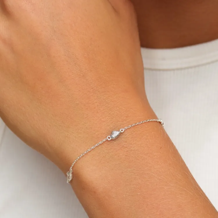 Armband aus Silber 16 plus 3 cm x 3,75 mm  - Lumé Etched