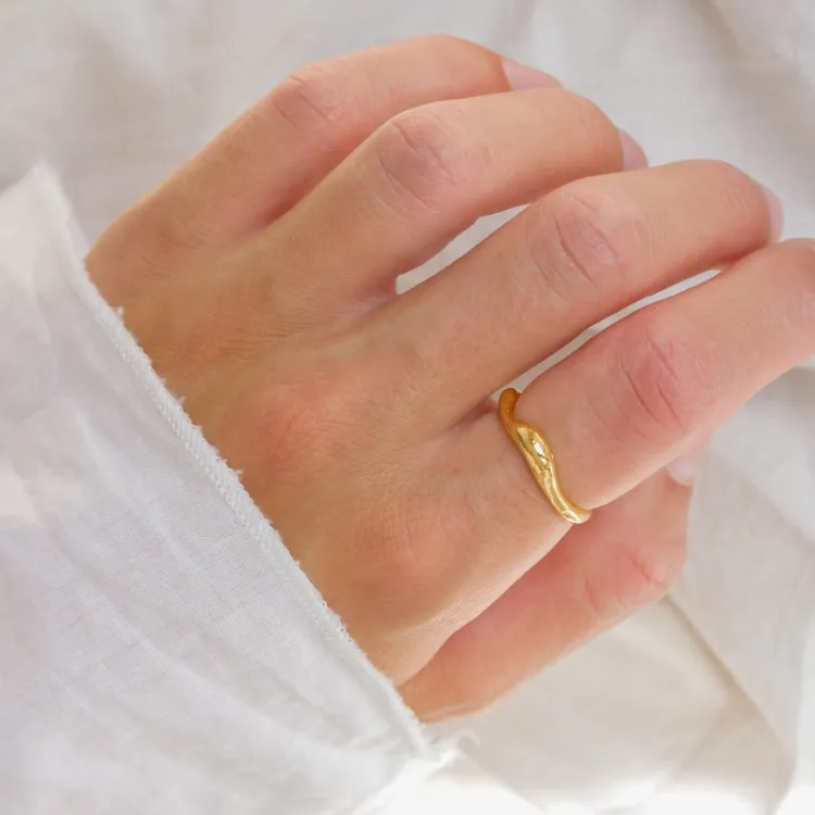 Ring aus vergoldetem Sterlingsilber - Lumé Essence