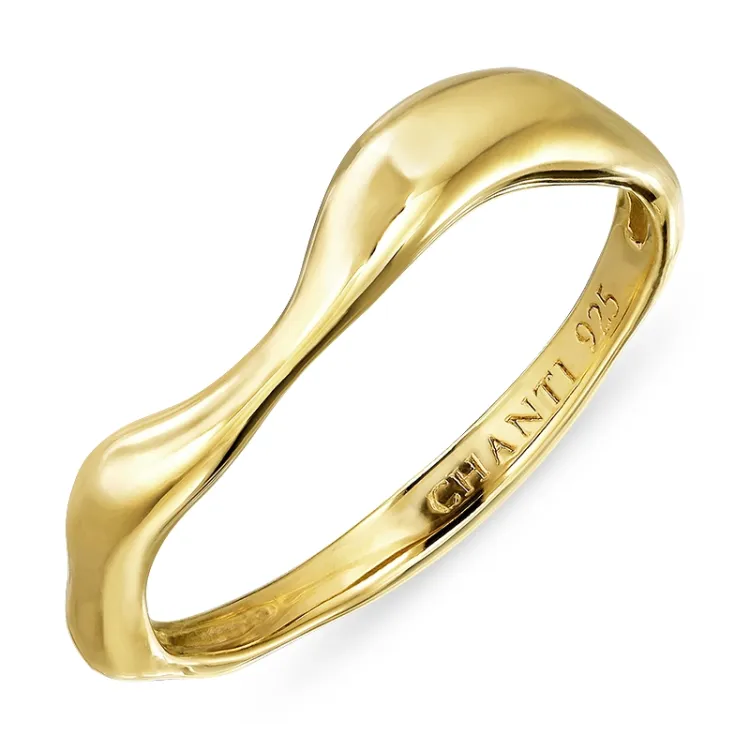 Ring aus vergoldetem Sterlingsilber - Lumé Essence