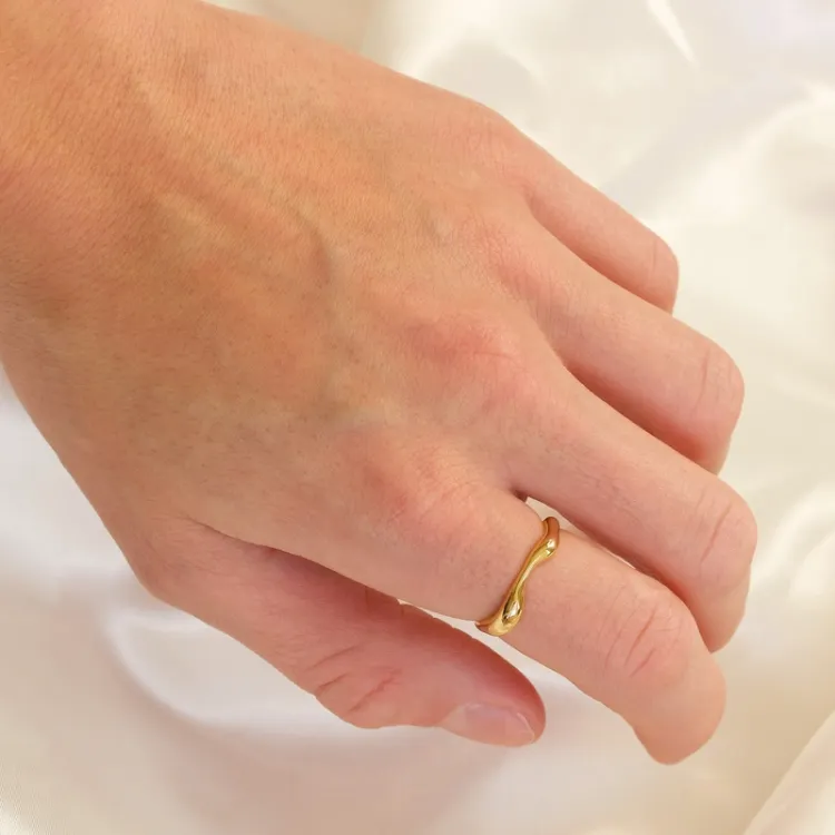 Ring aus vergoldetem Sterlingsilber - Lumé Essence