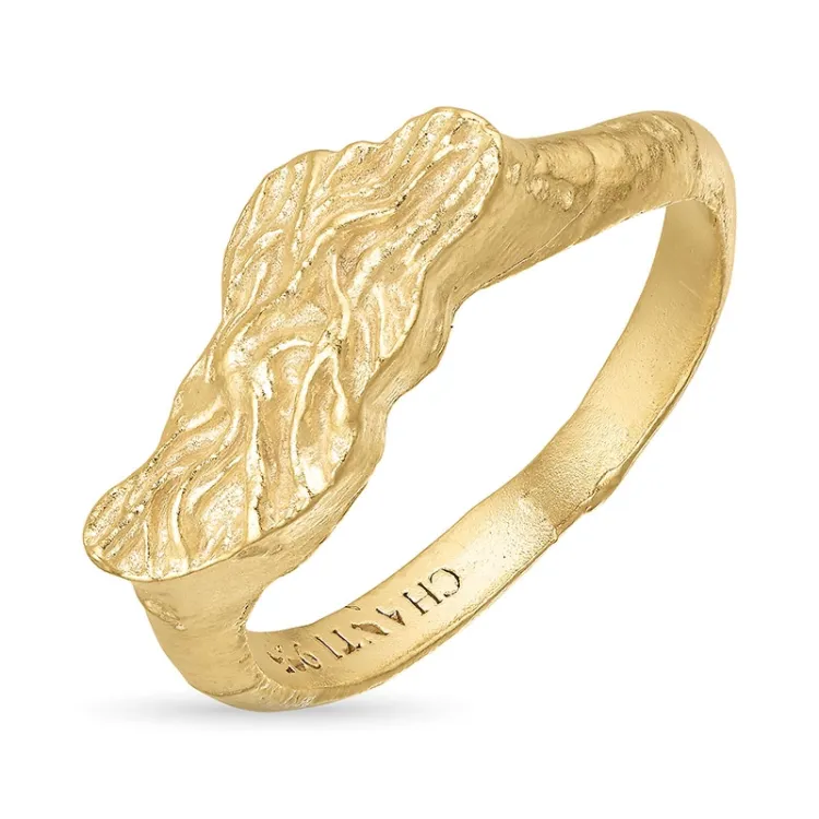 Ring aus vergoldetem Sterlingsilber - Lumé Etched