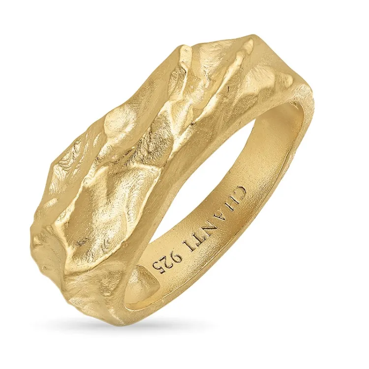 Ring aus vergoldetem Sterlingsilber - Lumé Etched