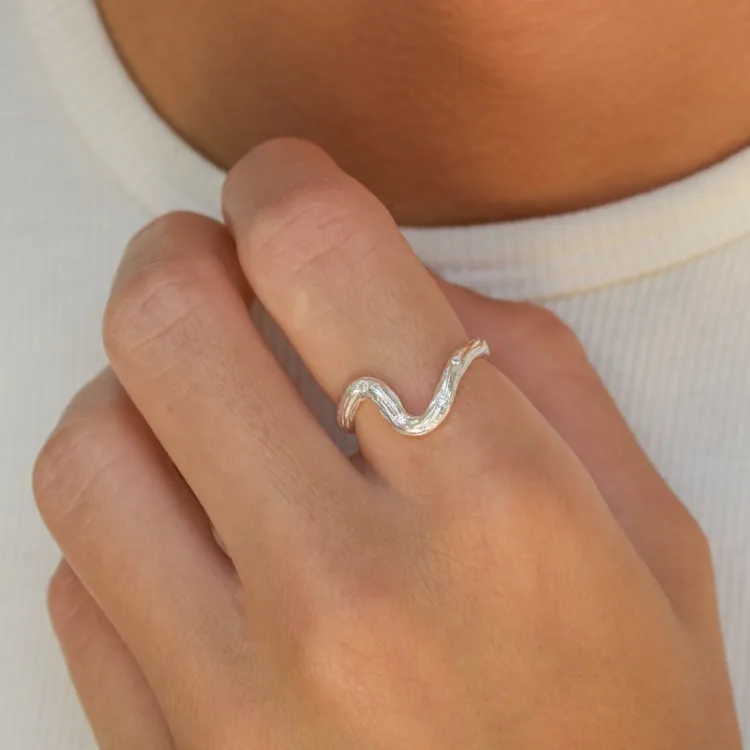 Ring aus Silber - Lumé Etched