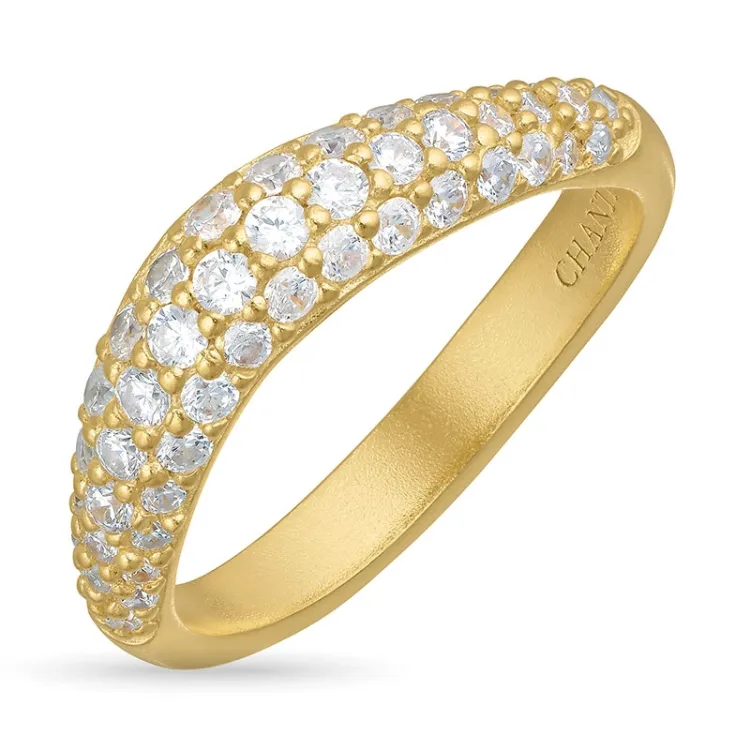 Zirkon Ring aus vergoldetem Sterlingsilber - Lumé Illume