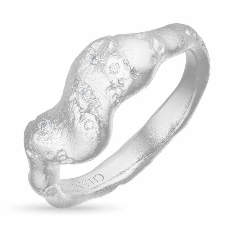 Zirkon Ring aus Silber - Lumé Etched