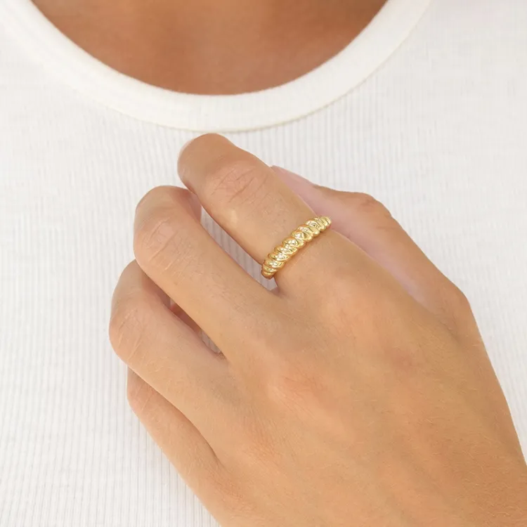 Ring aus vergoldetem Sterlingsilber - Lumé Essence
