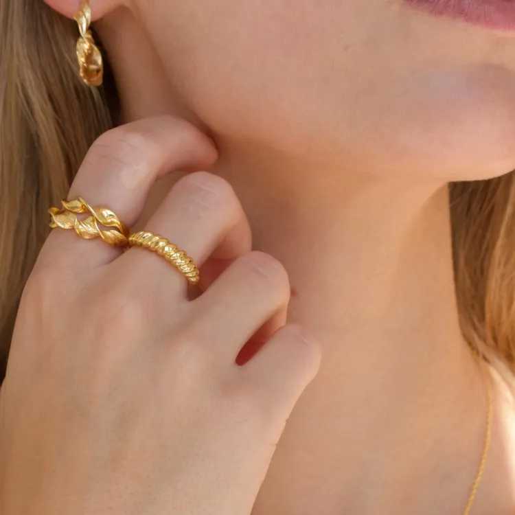 Ring aus vergoldetem Sterlingsilber - Lumé Essence