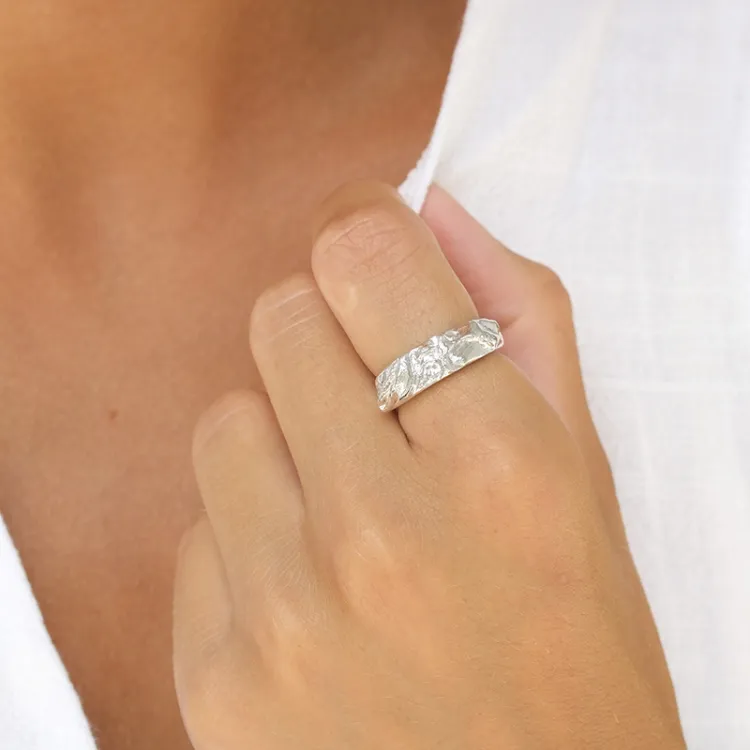 Ring aus Silber - Lumé Etched