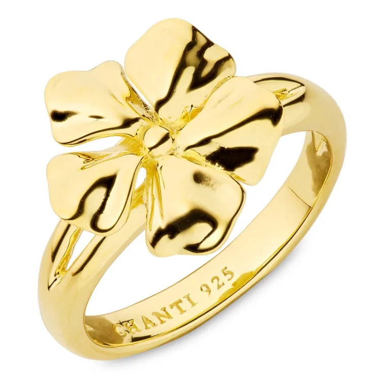 Blumen Ring aus vergoldetem Sterlingsilber - Lumé Essence