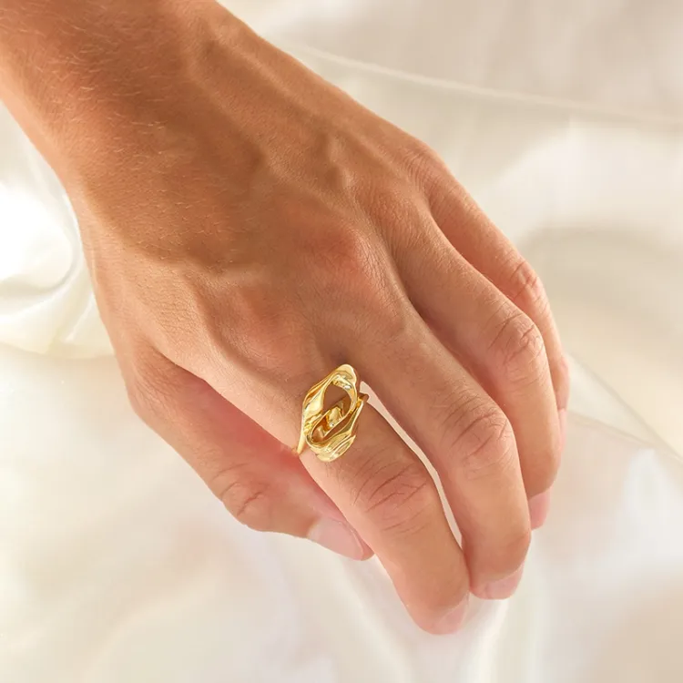 Ring aus vergoldetem Sterlingsilber - Lumé Essence