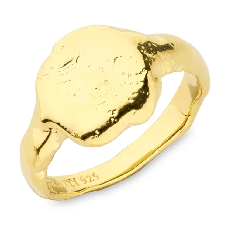 Ring aus vergoldetem Sterlingsilber - Lumé Etched