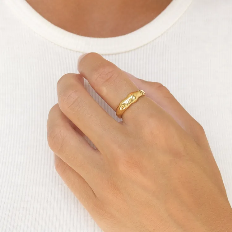 Ring aus vergoldetem Sterlingsilber - Lumé Essence