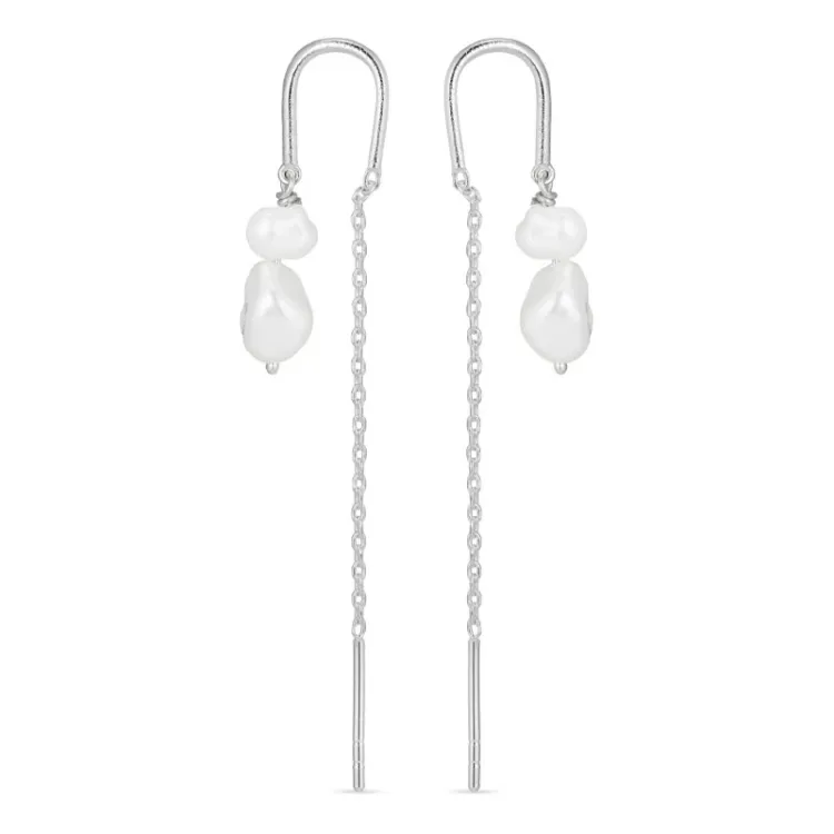 Perle ketten ohrringe in Silber
