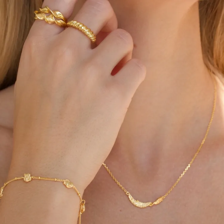 Armband aus vergoldetem Sterlingsilber - Lumé Etched
