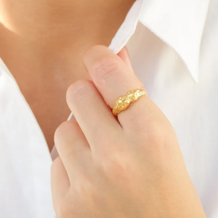 Ring aus vergoldetes Messing - Eliné
