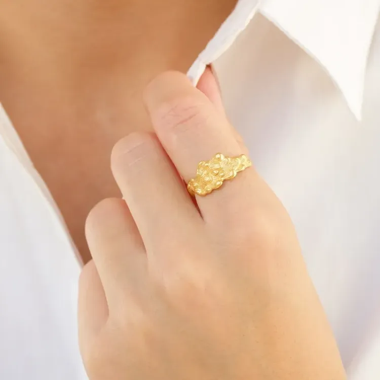 Ring aus vergoldetes Messing - Eliné