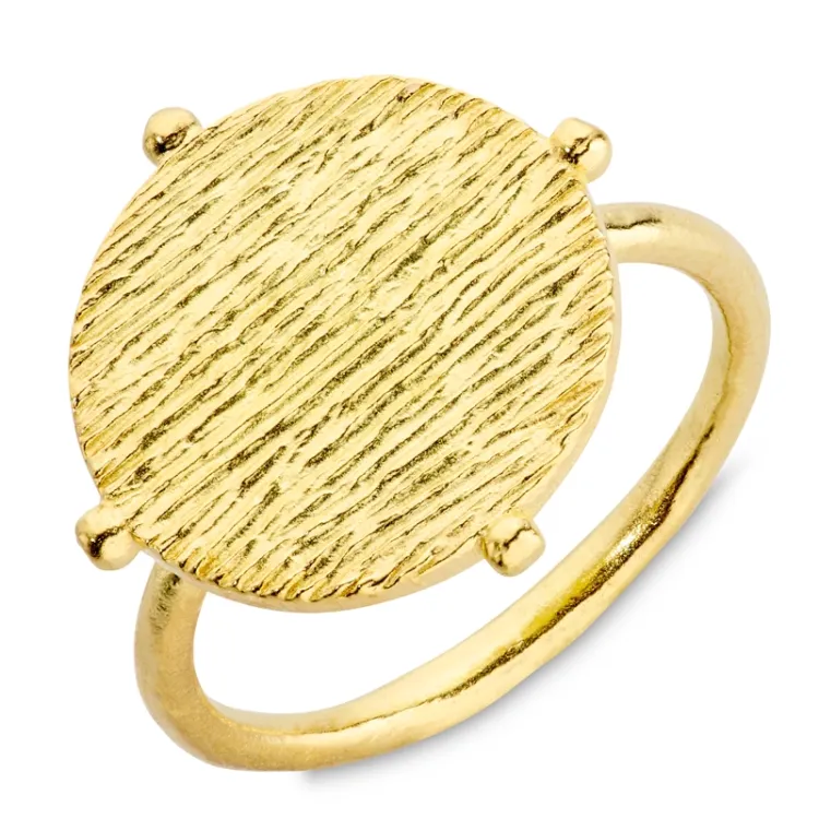 runder Ring aus vergoldetes Messing - Eliné