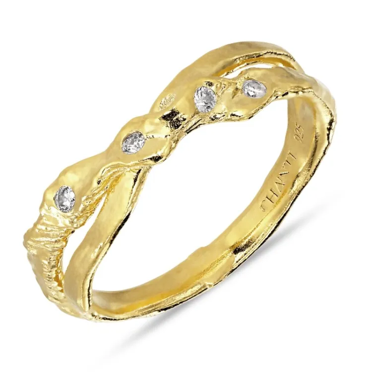 Zirkon Ring aus vergoldetes Messing - Eliné
