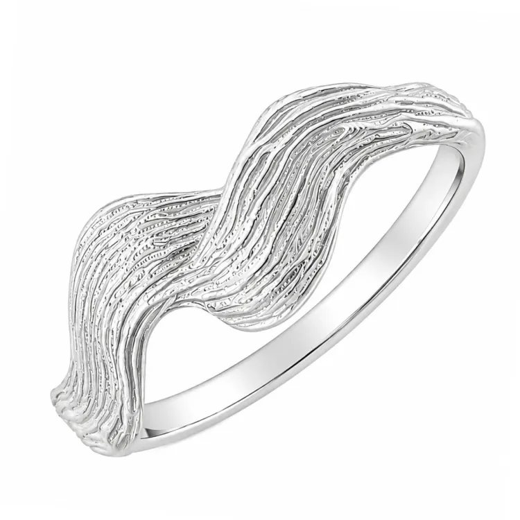 Ring aus versilbertes Messing - Lumé Etched