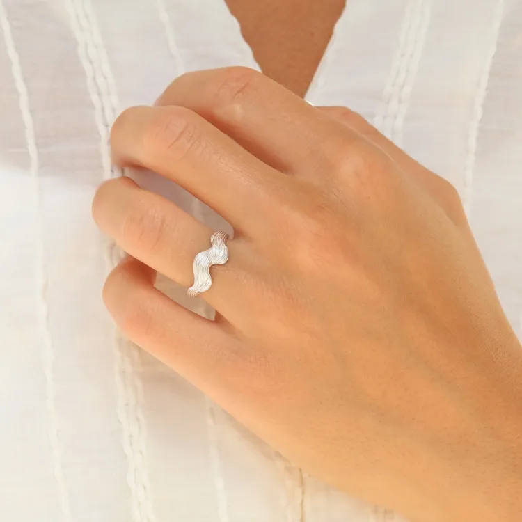 Ring aus versilbertes Messing - Lumé Etched