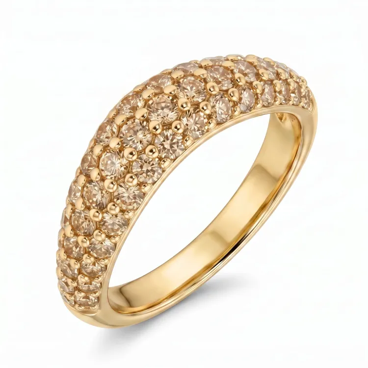 champagnerfarbenem Ring aus vergoldetes Messing