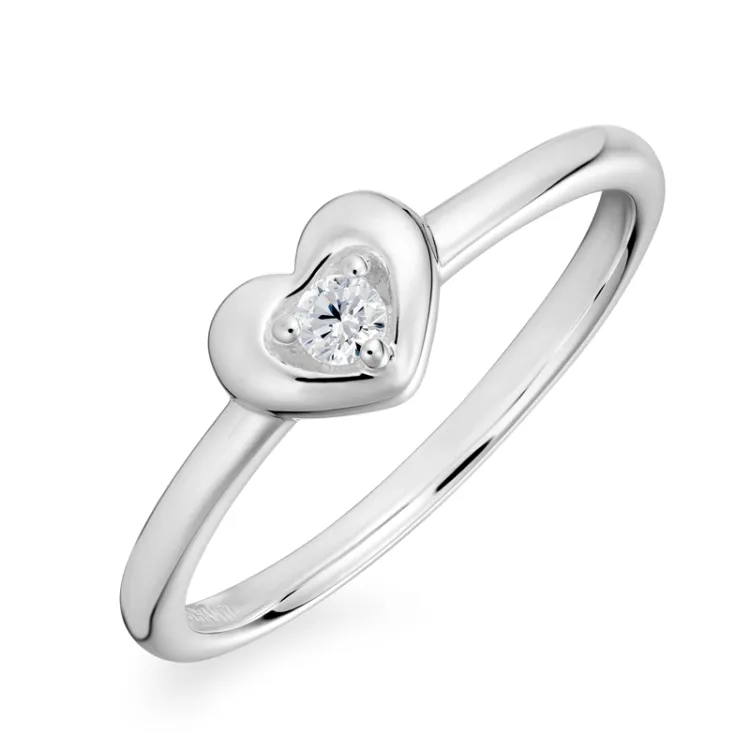 Herz Zirkon Ring aus Silber