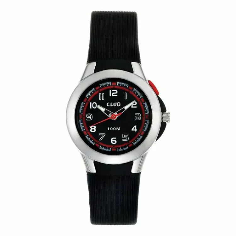 schwarz Club time Kollektionsmuster Kinderuhr  A47111S5A