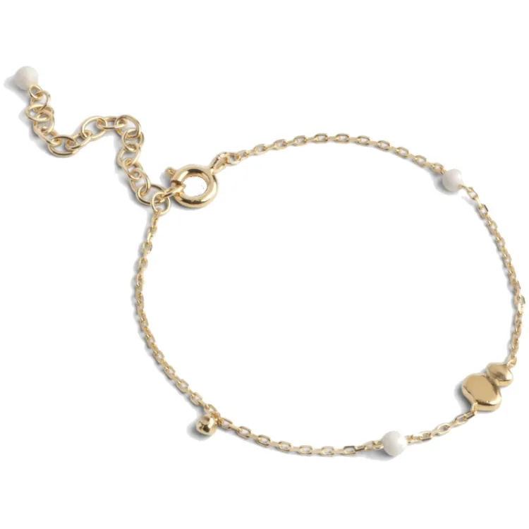 Enamel Melia Daisy Armband in vergoldetem Sterlingsilber