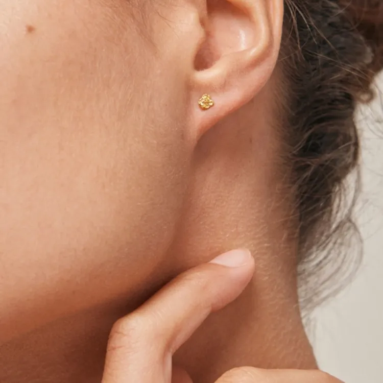 4 mm Enamel Rio Mini Ohrstecker in vergoldetem Sterlingsilber