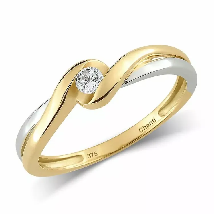 Kollektionsmuster aus 9 karat gold mit 9 karat weißgold