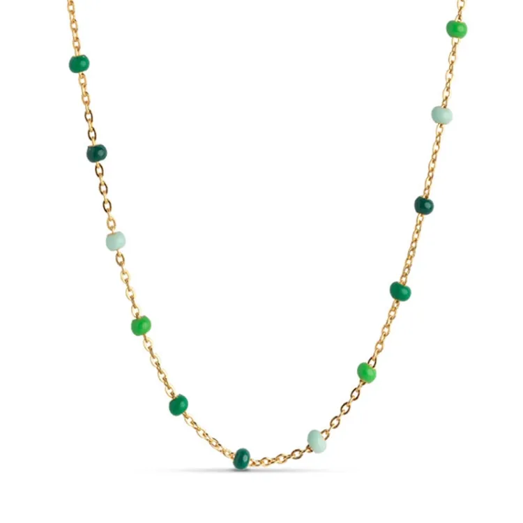 Enamel Lola Spring Halskette in vergoldetem Sterlingsilber