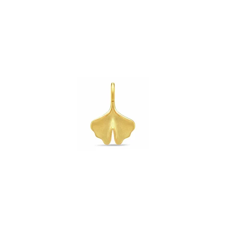 Julie Sandlau Ginkgo Blatt Anhänger in vergoldetem Sterlingsilber