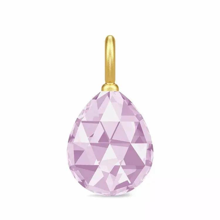 Julie Sandlau Ballerina tropfenförmigen violettem Bergkristall Anhänger in vergoldetem Sterlingsilber violettem Bergkristall